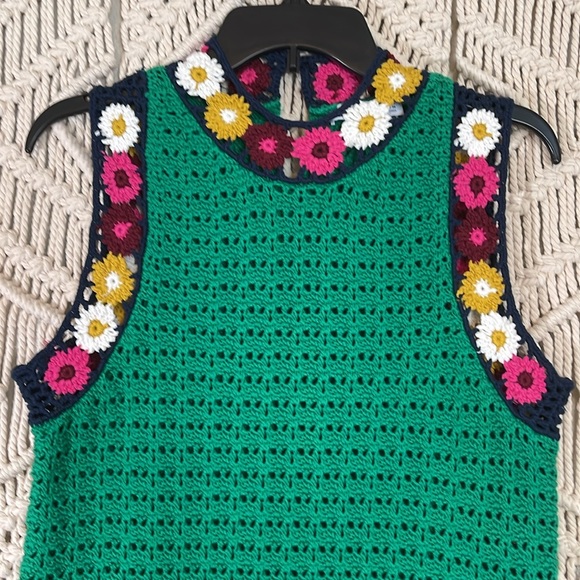 NWOT. Zara Limited Edition Crochet Mini Dress - Picture 5 of 14